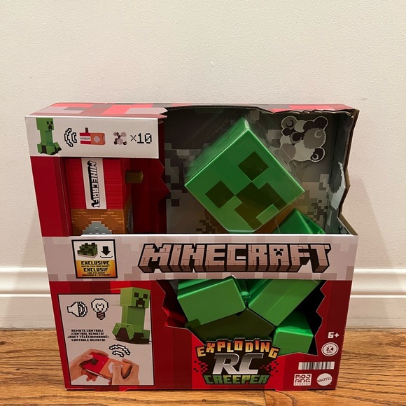 Minecraft Exploding Creeper RC Vehicle Remote Control 10" w/ DLC code Mattel NEW - Picture 1 of 2